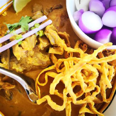  Khao Soi: ¡Un plato picante y cremoso que te transportará a las calles de Chiang Mai!